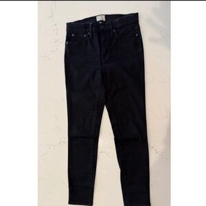 J. Crew 9" High-Rise Toothpick Black Size 27